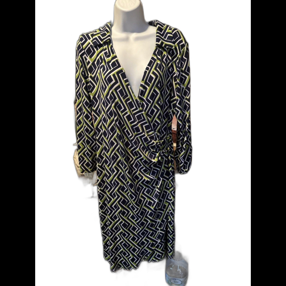 Glamour Size 14 Women’s Abstract Pull On Dress 38” Bust